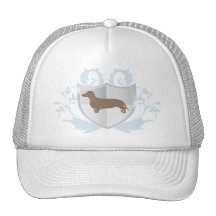 Diseño clásico del escudo de Doxie del Dachshund Gorros Bordados