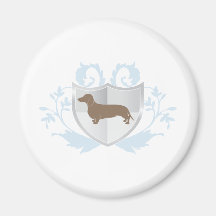 Diseño clásico del escudo de Doxie del Dachshund Iman
