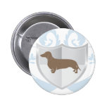 Diseño clásico del escudo de Doxie del Dachshund Pins