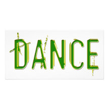 ¡Diseño colorido de la danza! Tarjetas Fotograficas