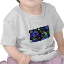 Diseño colorido del arte de los pescados de la bur camisetas