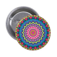 Diseño colorido del caleidoscopio pins