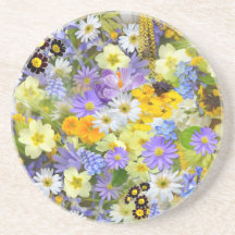 Diseño colorido impresionante de las flores del ja posavasos para bebidas