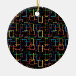 Diseño colorido retro de Digitaces del rectángulo Ornamentos De Navidad