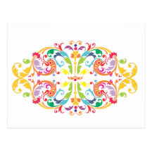 Diseño colorido tarjeta postal