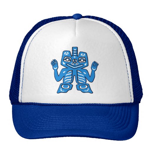 Diseño combinado de los indios del Haida Gorros Bordados