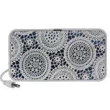 Diseño Crocheted vintage impresionante del tapetit Notebook Altavoces