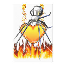 Diseño cromado 2 de la viuda negra impresiones de lienzo