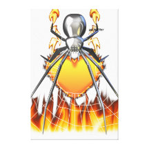 Diseño cromado 3 de la viuda negra lona envuelta para galerías