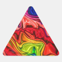 diseño crujiente loco del arco iris pegatinas triangulo personalizadas