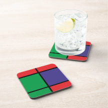Diseño cuadrado abstracto posavasos de bebidas