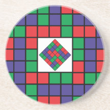 Diseño cuadrado abstracto posavasos manualidades