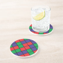 Diseño cuadrado abstracto posavasos para bebidas