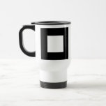 Diseño cuadrado blanco y negro tazas