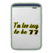 Diseño de 77 cumpleaños fundas MacBook
