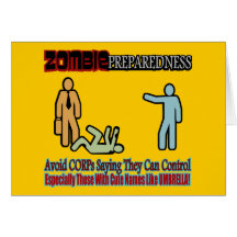 Diseño de control de Zombie Preparedness Corp Felicitacion