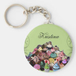 Diseño de encargo de la magdalena (verde) llavero personalizado