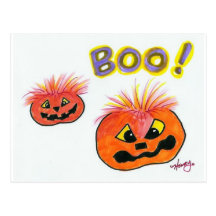 Diseño de Halloween del abucheo Postal