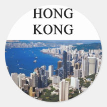 diseño de Hong-Kong Etiqueta