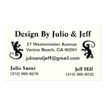 Diseño de Julio y de Jeff Plantilla De Tarjeta De Negocio