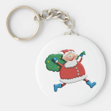 Diseño de la alegría de Santa Llaveros Personalizados