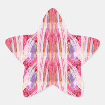 Diseño de la armonía del crecimiento n del rosa ro pegatinas forma de estrellaes