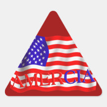 Diseño de la bandera de AMER Cia (América) Calcomanías Triangulos