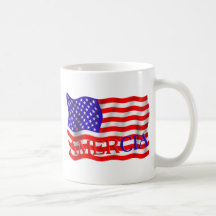 Diseño de la bandera de AMER Cia (América) Tazas