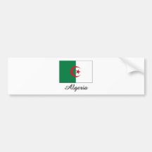 Diseño de la bandera de Argelia Etiqueta De Parachoque