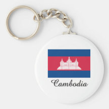 Diseño de la bandera de Camboya Llavero Personalizado
