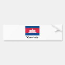 Diseño de la bandera de Camboya Pegatina De Parachoque