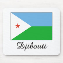 Diseño de la bandera de Djibouti Alfombrillas De Ratón