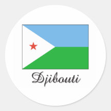 Diseño de la bandera de Djibouti Etiqueta