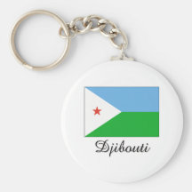Diseño de la bandera de Djibouti Llaveros Personalizados