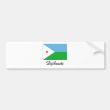 Diseño de la bandera de Djibouti Etiqueta De Parachoque