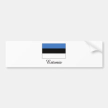 Diseño de la bandera de Estonia Pegatina De Parachoque