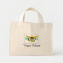 Diseño de la bandera de las Islas Vírgenes Bolsas De Mano