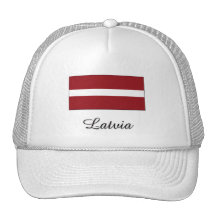Diseño de la bandera de Letonia Gorros Bordados