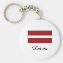 Diseño de la bandera de Letonia Llavero Personalizado