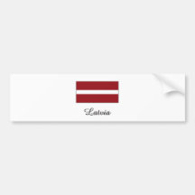 Diseño de la bandera de Letonia Etiqueta De Parachoque
