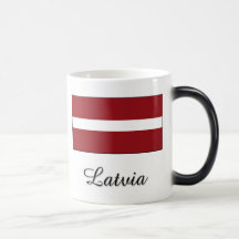 Diseño de la bandera de Letonia Taza