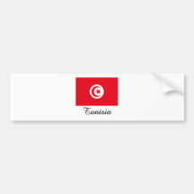 Diseño de la bandera de Túnez Etiqueta De Parachoque