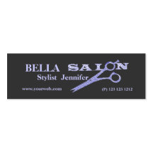 Diseño de la cita del salón con las tijeras del pe tarjeta de visita