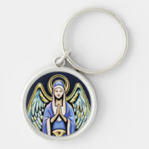 Diseño de la cruz del ángel de guarda de Maria de  Llavero