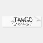 ¡Diseño de la estrella del tango! Etiqueta De Parachoque