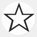 ¡Diseño de la estrella! Etiqueta Redonda