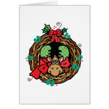 diseño de la guirnalda de los alces del navidad tarjeta