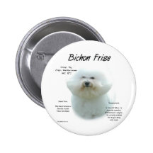 Diseño de la historia de Bichon Frise Pins