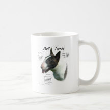 Diseño de la historia de bull terrier (coloreado) tazas