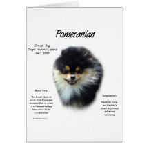 Diseño de la historia de Pomeranian Tarjetón